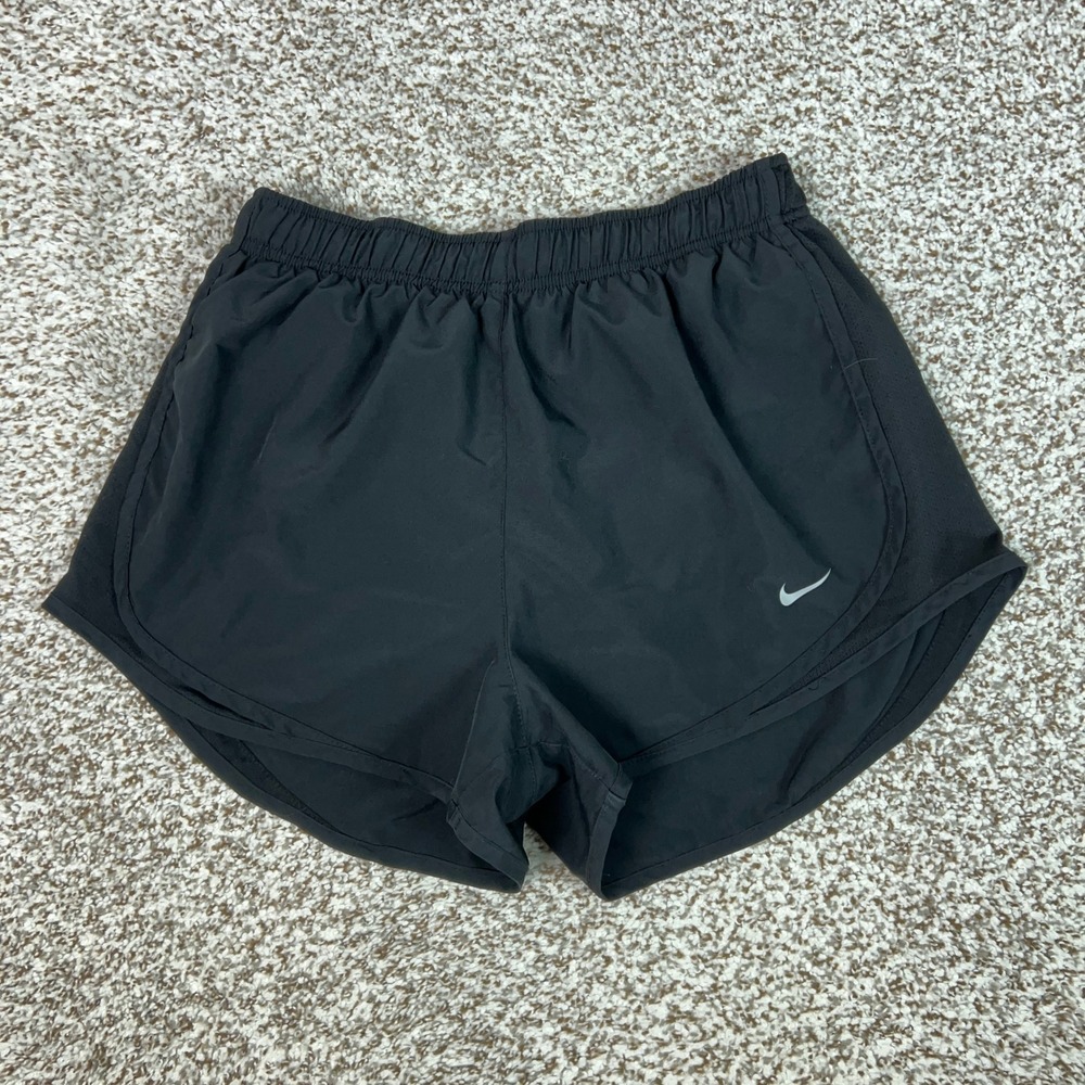 Nike Shorts Womens Medium Black Dri FIT Running Tempo Lined Gym Athletic Sport